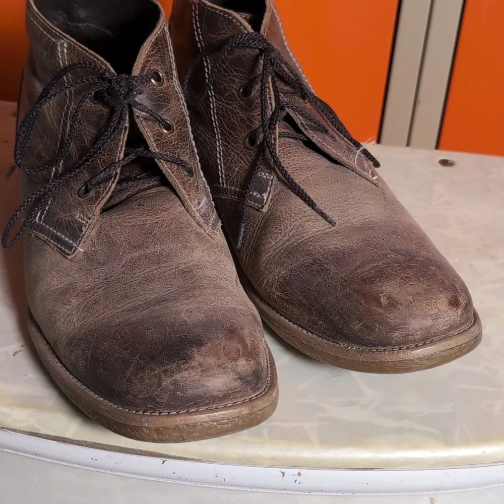 Bed Stu Draco Men's Brown Leather Chukka Boots Size 11 Lace Up Round Toe